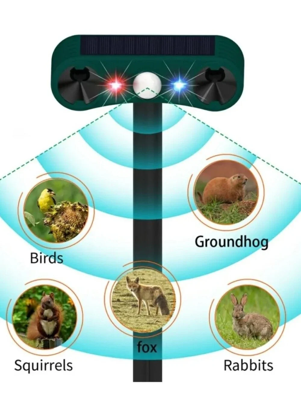 Solar Green Automatic Animal Repellent with Motion Sensor